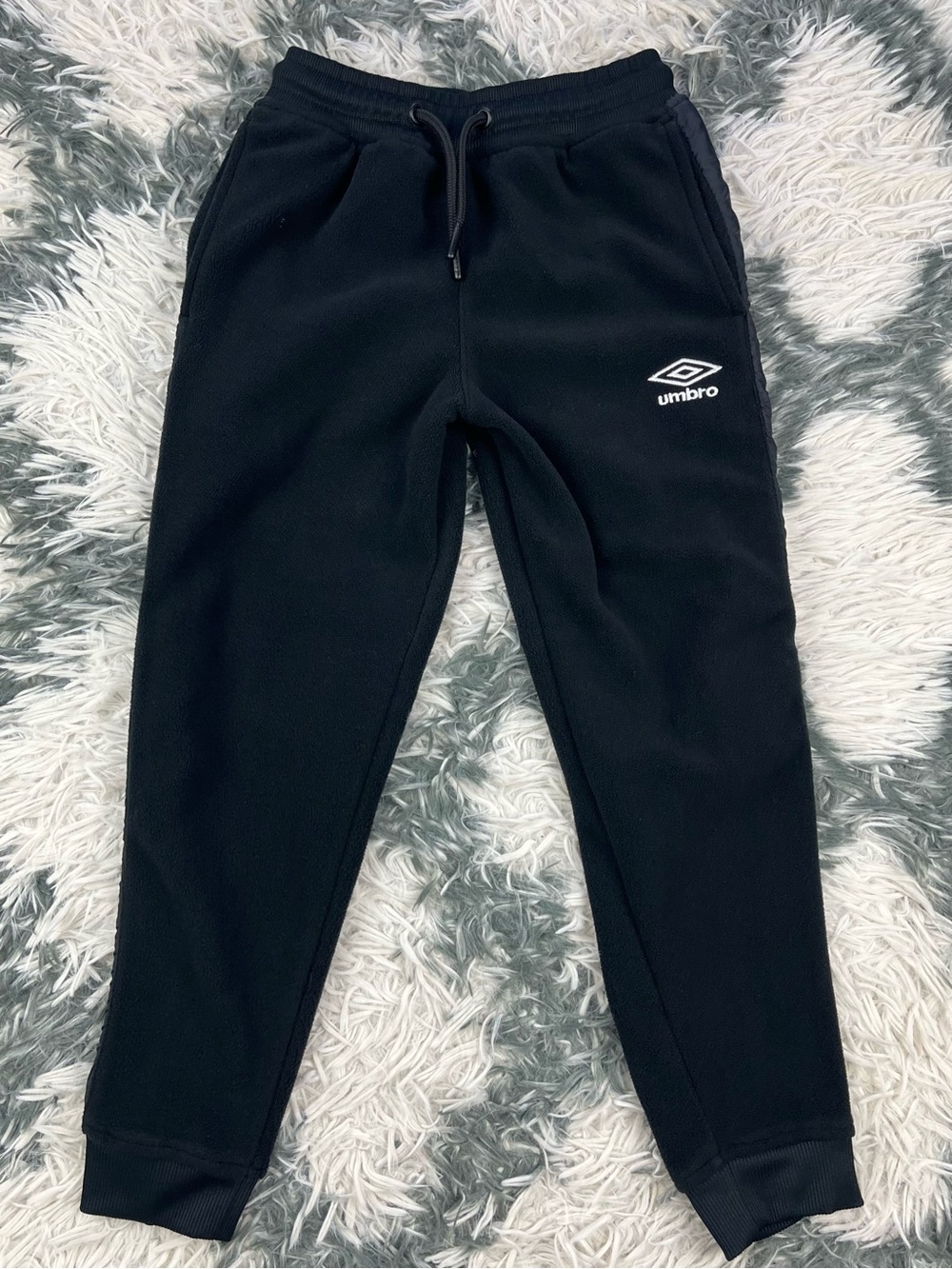 Umbro Kids Boys Black Fleece Sweatpant Joggers Size Small 6-7